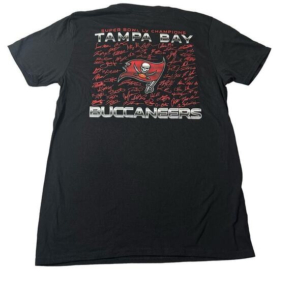 Tampa Bay Buccaneers Fanatics Tee Mens M Black Super Bowl Champions T Shirt NEW - Picture 2 of 9